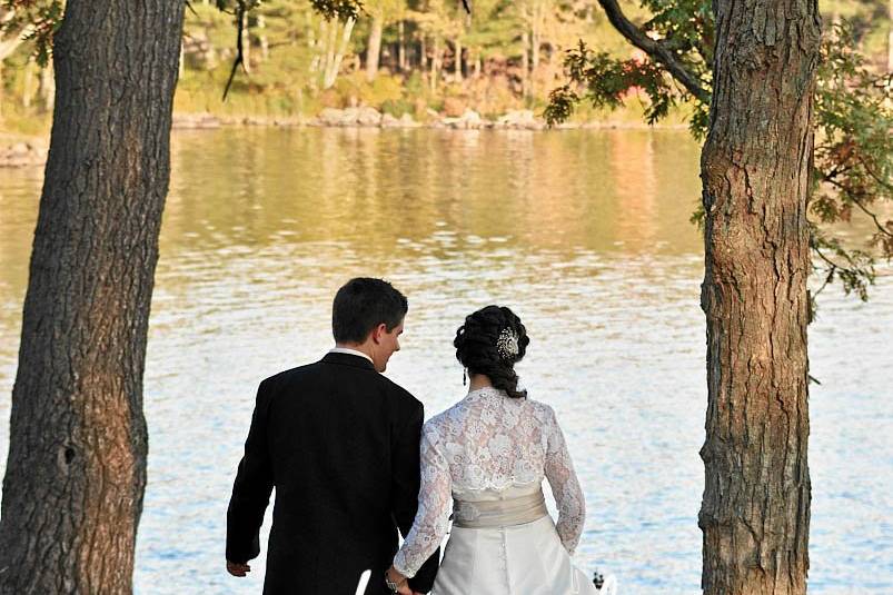 Bride and Groom by Stoney Lake