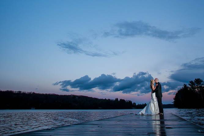 Bride & Groom on the dock