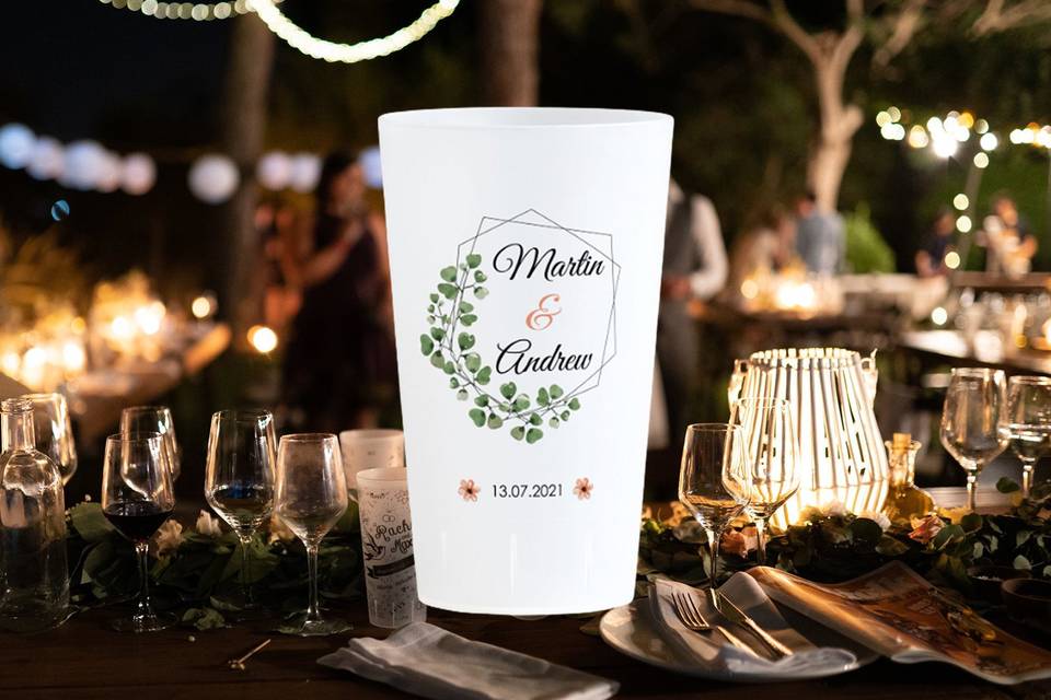 Verres Mariage Couronne Verdur