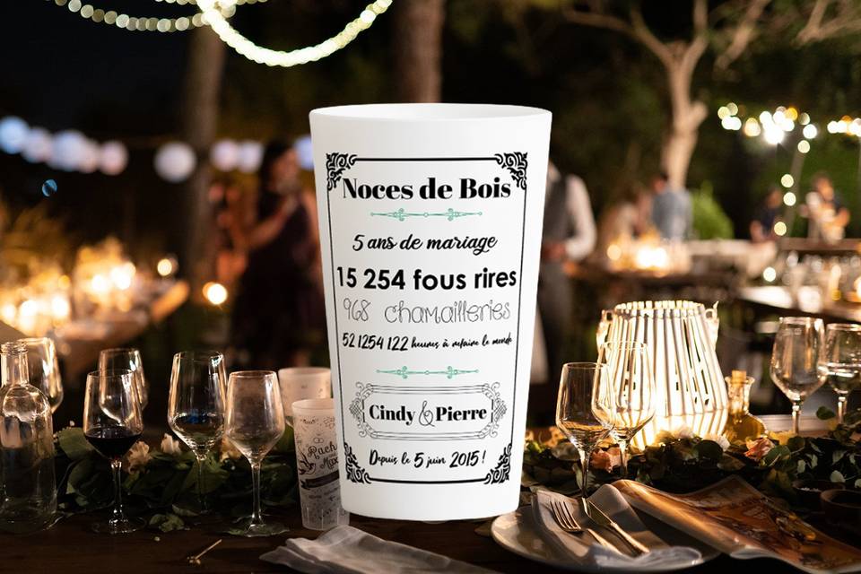 Verres Mariage Noce Amour