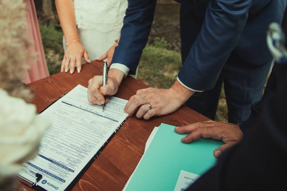 Signing of documents