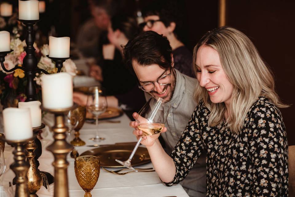 Gold table decor