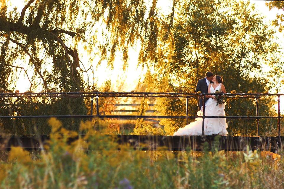 Romantic spot on a bridge