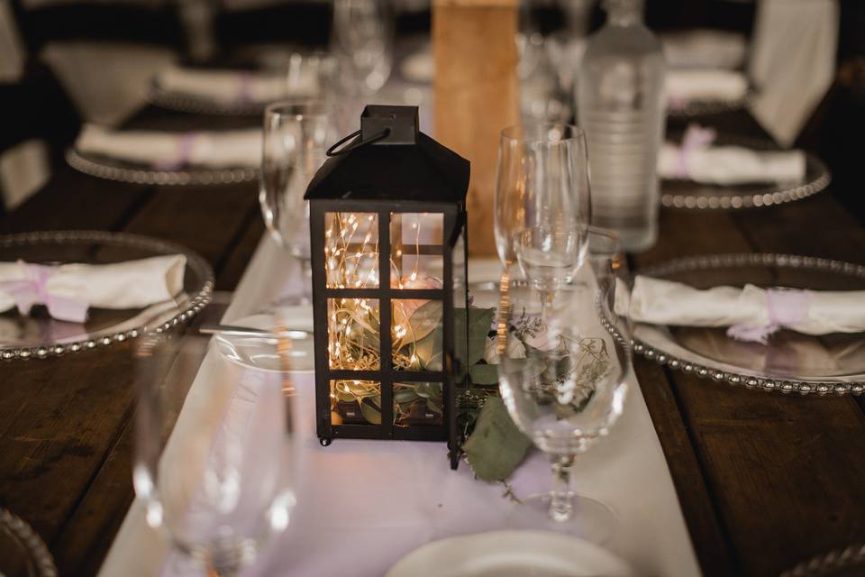 Harvest table lanterns