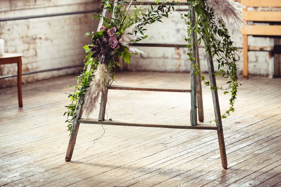 Boho ladder wild florals