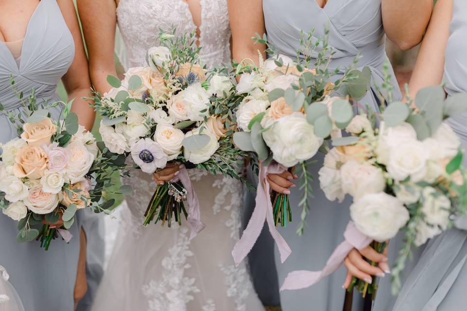 Bridesmaid bouquets