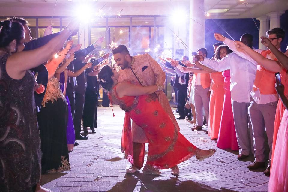 Indian wedding saree sparklers