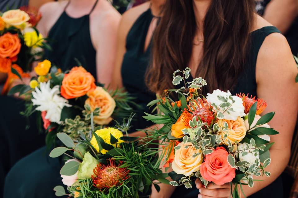 Orange florals