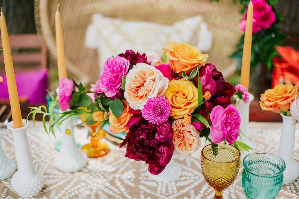 Colourful centerpiece