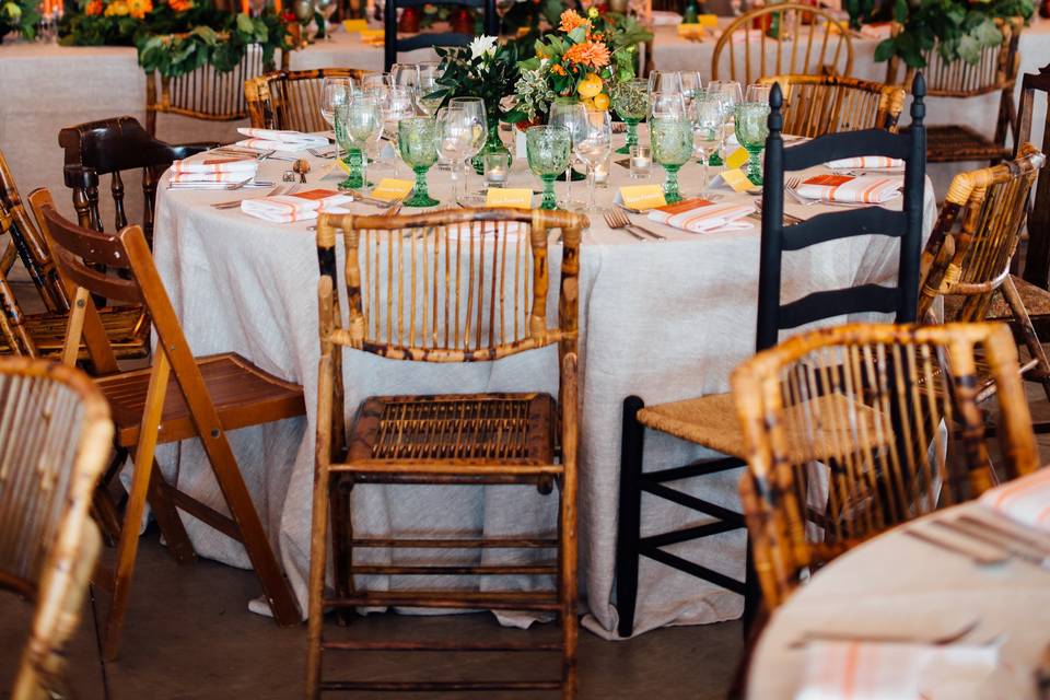 Hanging ribbon ceiling