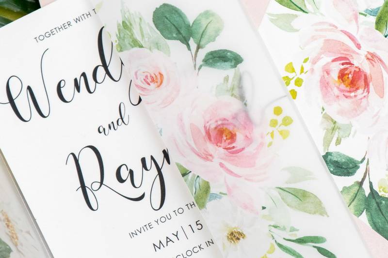 Vellum Floral Invite