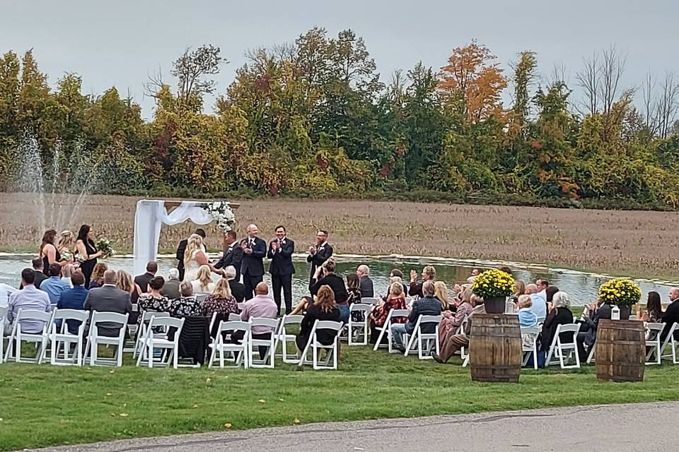 Cermony by pond