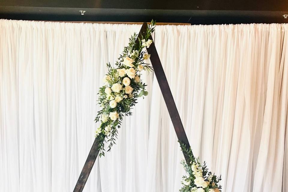 Wooden Arch & Florals