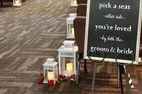 Ceremony Setup and Signage