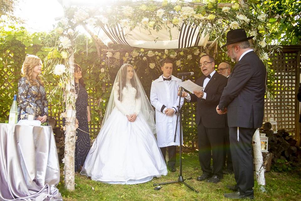 Under the chuppah