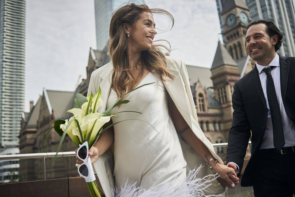 Urban City Hall Wedding