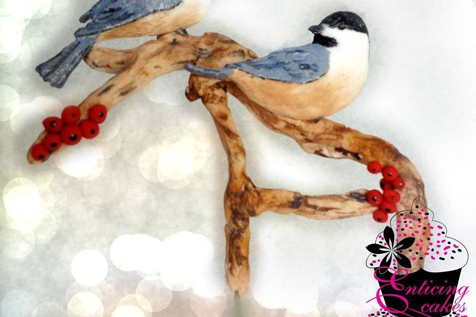 Sugar Chickadee topper