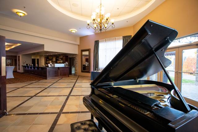 Grand piano in the lobby
