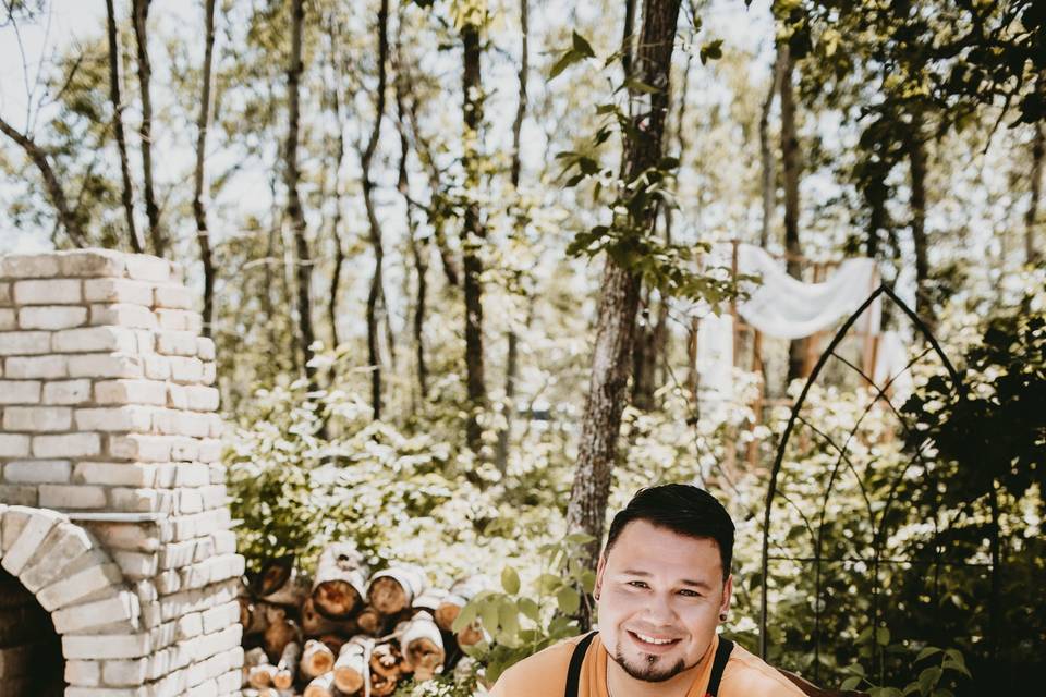 Grooms Walk Down Aisle