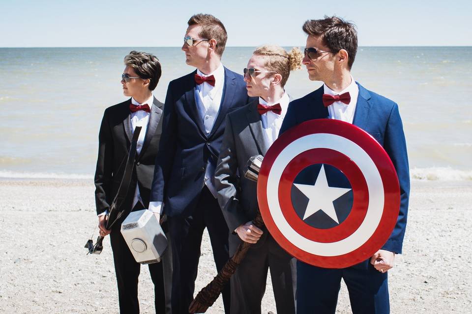 Marvel Themed Bridal Party