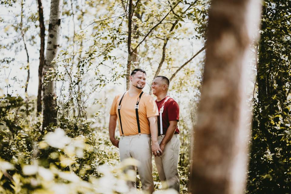 Groom Portrait in Forest