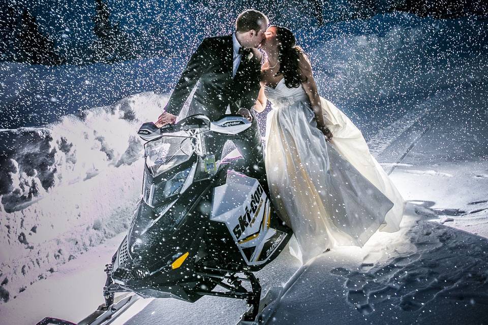 Snowmobile weddings