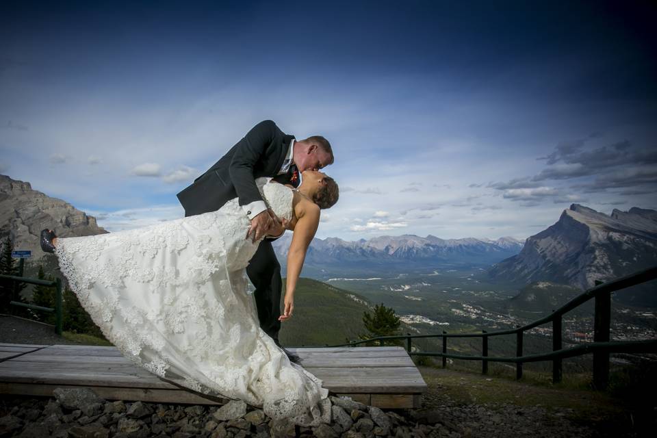 Dipping on top of a mountain