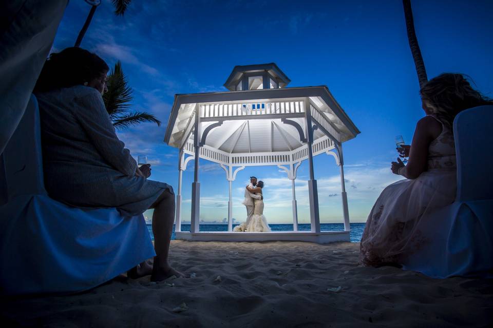 Dancing on the beach