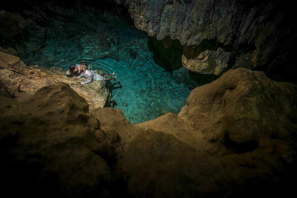 Cave swimming