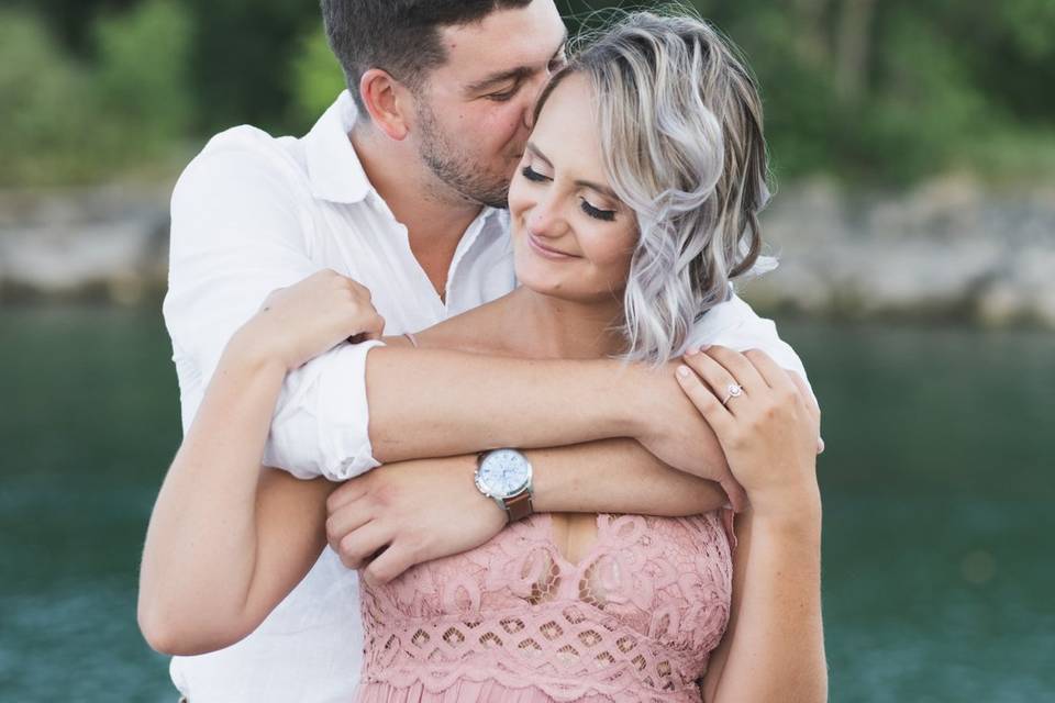 Beach engagement session