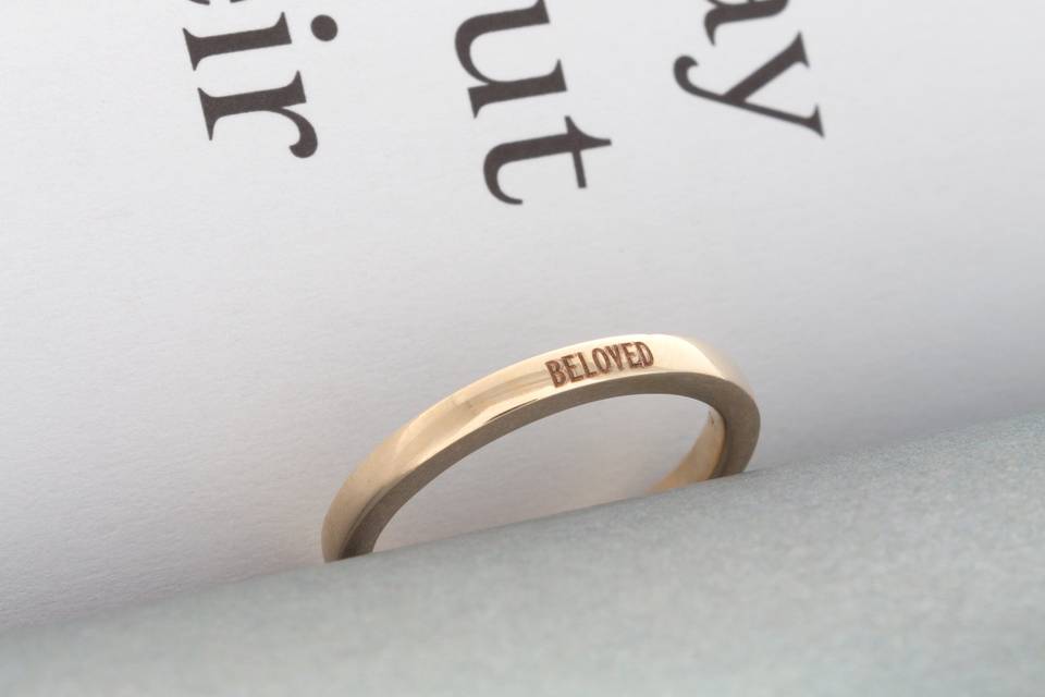 Beloved Engraved Slim Band