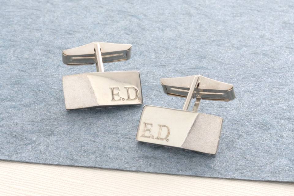 Silver Engraved Cufflinks