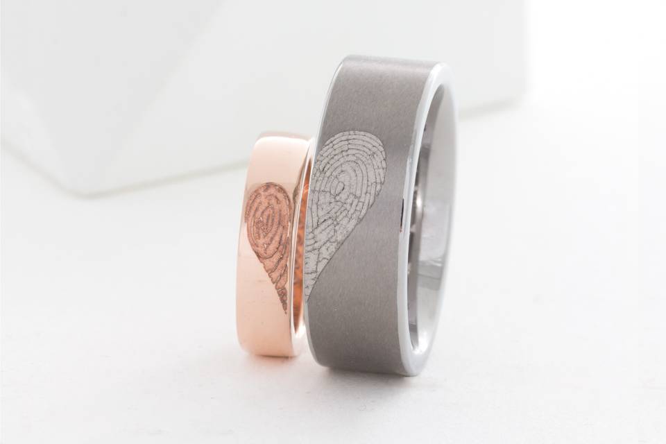 Heart Fingerprint Bands