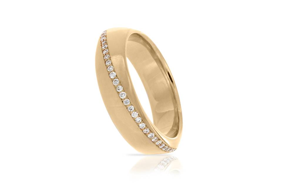 Solstice Diamond Wedding Band