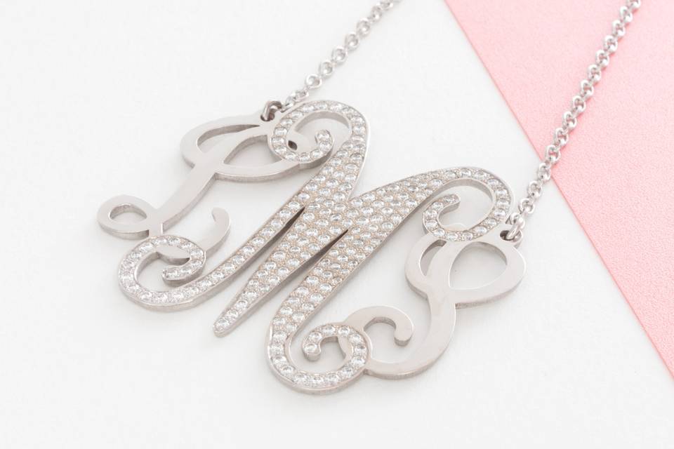 Monogram Diamond Pendant