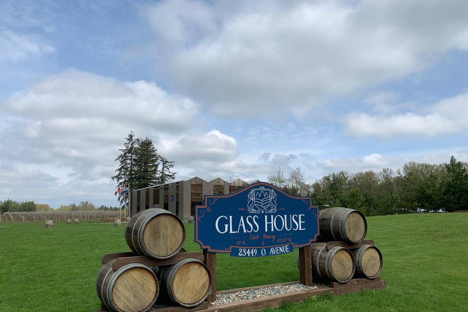 Sign on barrels