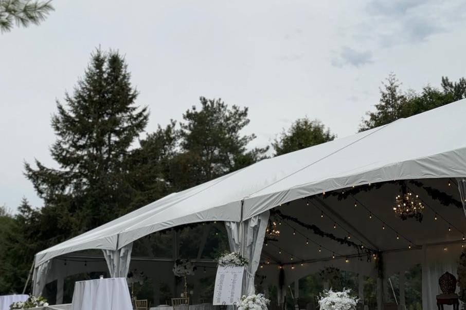 Our 30ft wide wedding tent