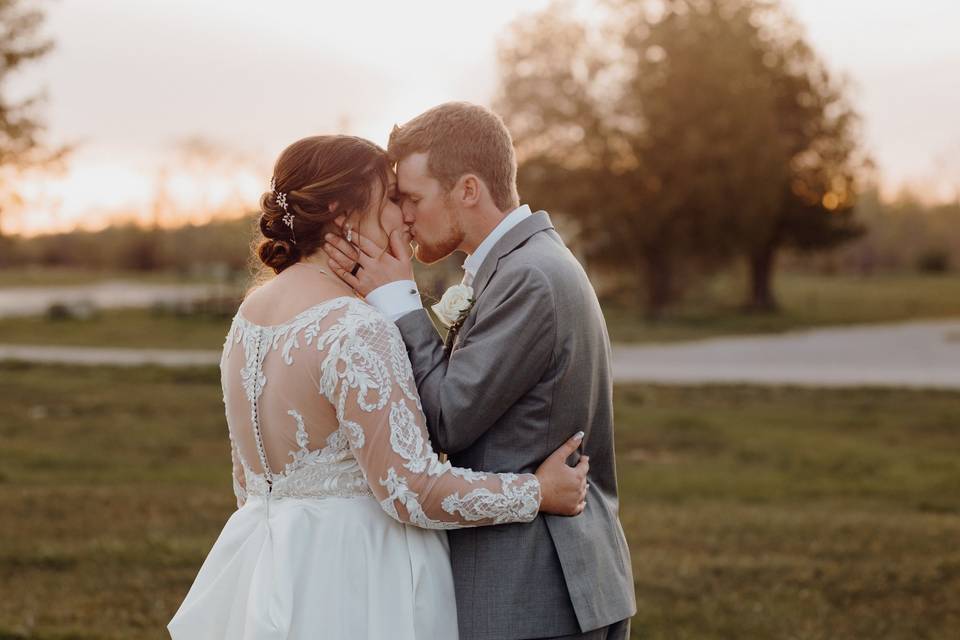 Bride and Groom Sunset