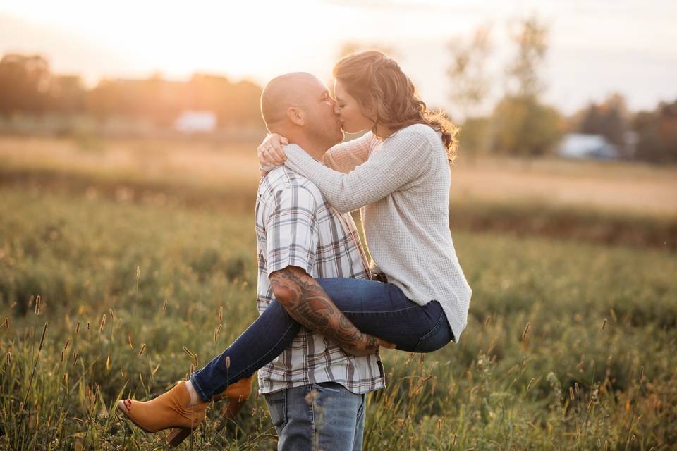 Sunset engagement session