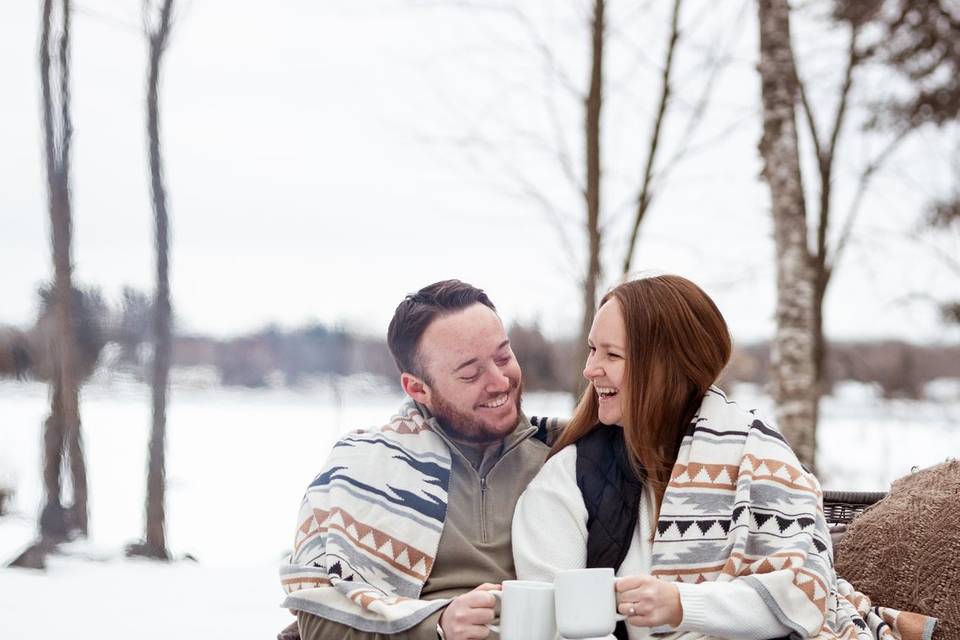 Winter engagement session