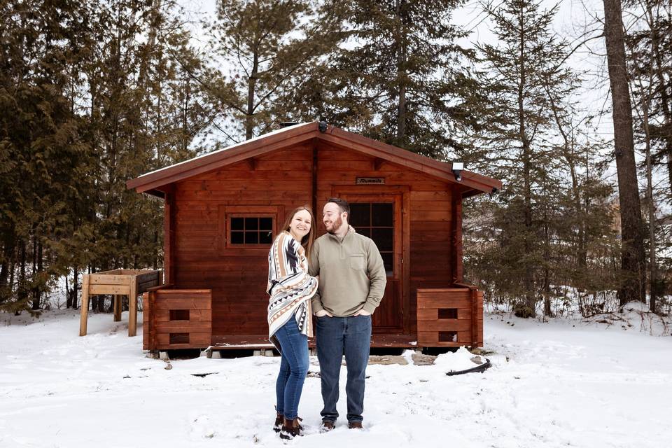 Winter engagement session