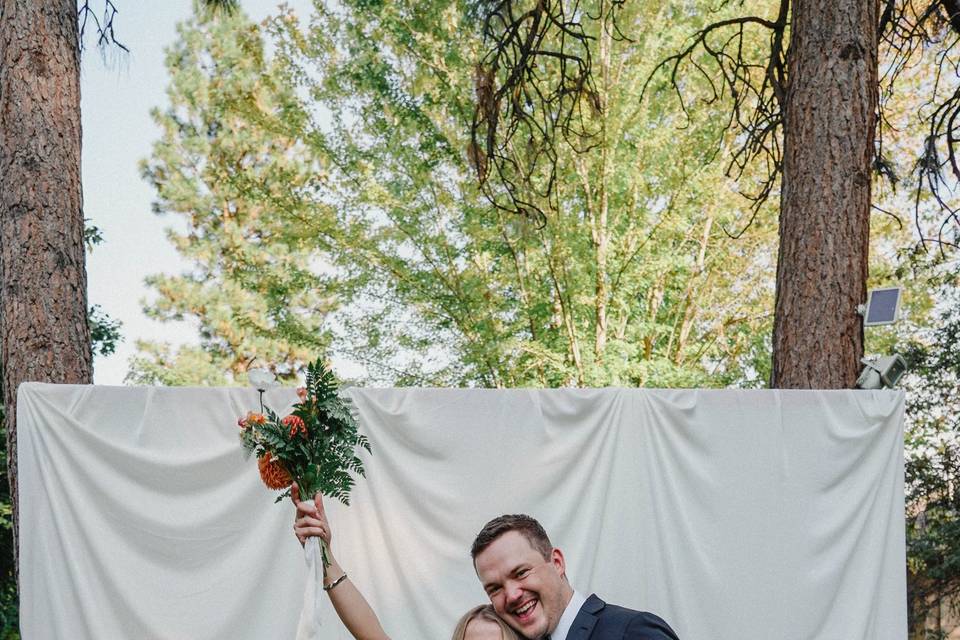 D&C's backyard wedding