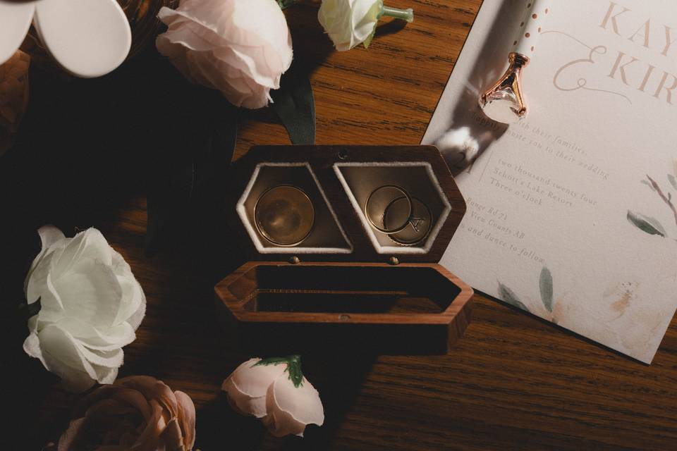 Ring flat lay