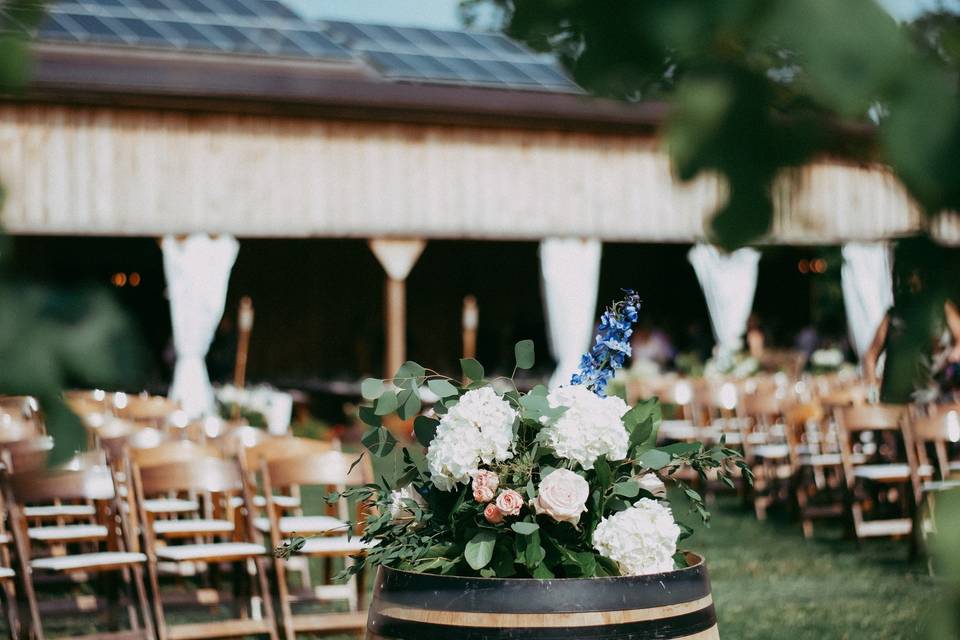 Ceremony in vineyard