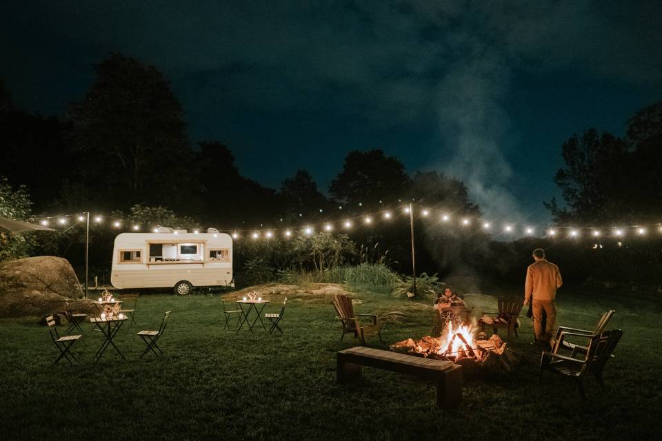 Fire pit night set-up