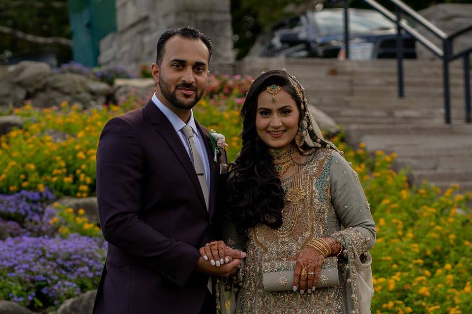 The happy newlyweds