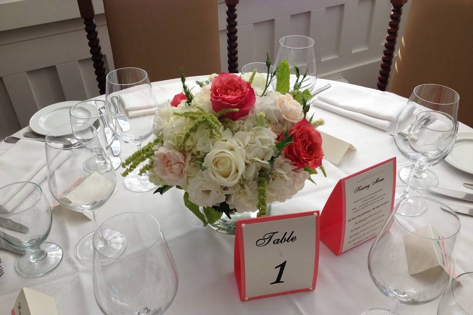 Joyce wedding centerpiece