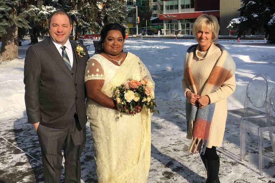 Intimate, inner-city ceremony