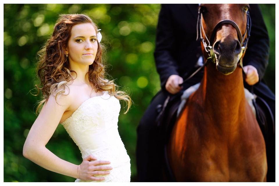 BRIDE AND HORSE