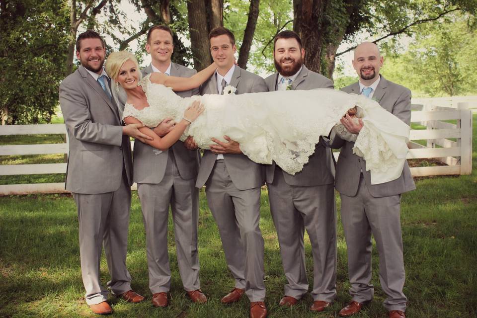 Funny groomsmen